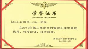 萬科-翡翠天譽(yù)三期榮譽(yù)證書