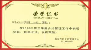 萬科-翡翠國賓一期榮譽(yù)證書