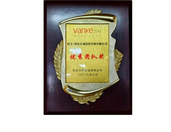 萬科-優(yōu)秀團(tuán)隊(duì)獎(jiǎng)