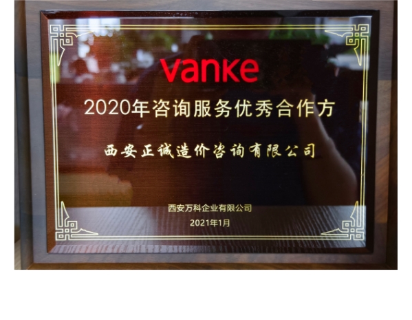 萬科-2020年咨詢服務(wù)優(yōu)秀合作方